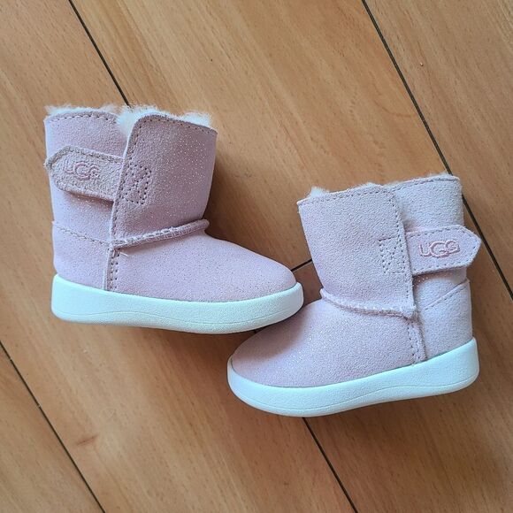 UGG Baby Keelan Light Pink Sparkle Glitter Boots - Picture 1 of 5